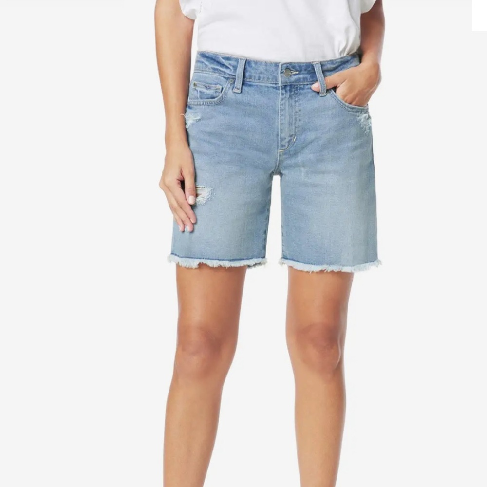 Joe’s jeans Shasta deconstructed denim fray hem shorts size 27 EUC